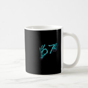 Rolig skelett-hand meme 67 Gen Alpha Halloween Si Kaffemugg