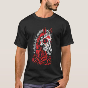 Rolig skelett-häst ritt ryttare De Los M T Shirt