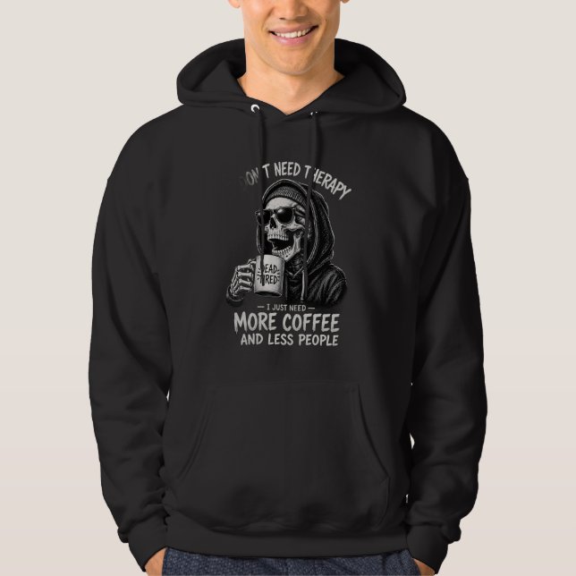Rolig skelett-humor hoodie (Framsida)