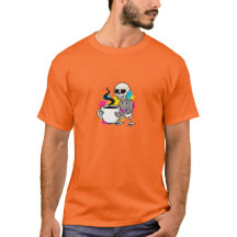 Rolig Skelett Kaffe T-Shirt – Ge Mig Kaffe