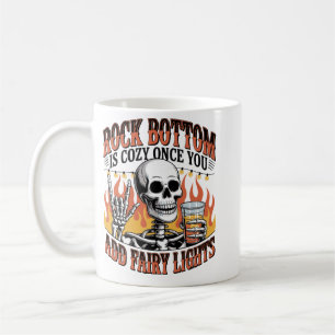 Rolig Skelett: Sarcastic Grafik Från Botten Kaffemugg