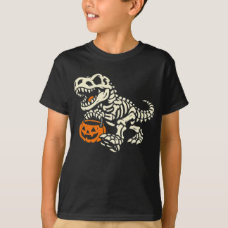 Rolig skelettdinosaur Halloween-kostym pojkar barn T Shirt