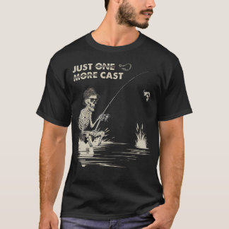 Rolig skelettfiske bara en till kast fiskare t shirt