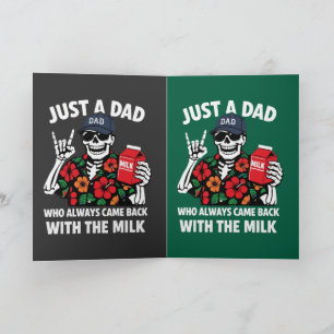 Rolig skelettpappa kom tillbaka med mjölken far kort