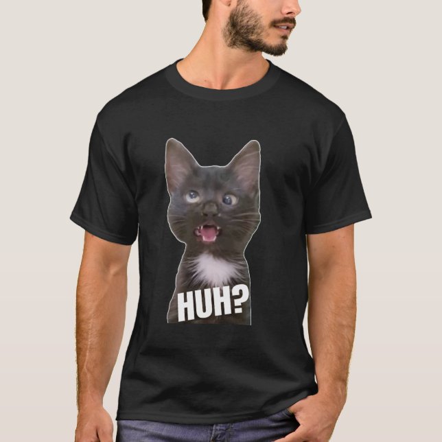 Rolig Skelögd Katt Meme Va Rolig Katt T Shirt (Framsida)