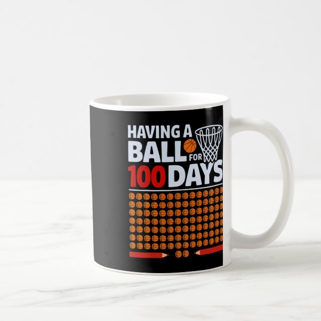 Rolig Sketll Som Har En Ll För 100 Dagars Skol Te Kaffemugg (Höger)