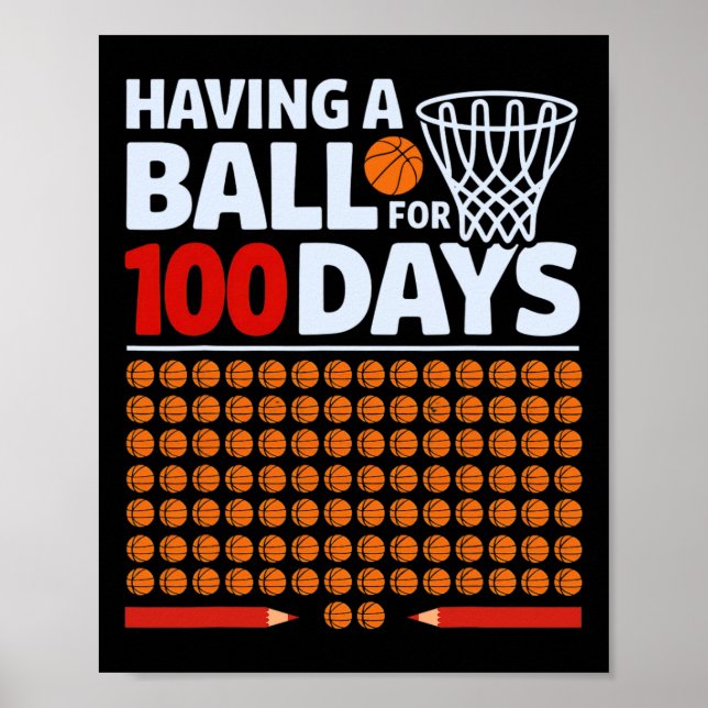 Rolig Sketll Som Har En Ll För 100 Dagars Skol Tea Poster (Framsidan)