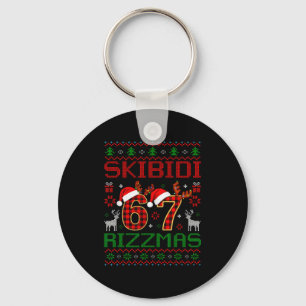 Rolig Skibidi Rizzmas Meme Fula Julstämningar Xm Nyckelring