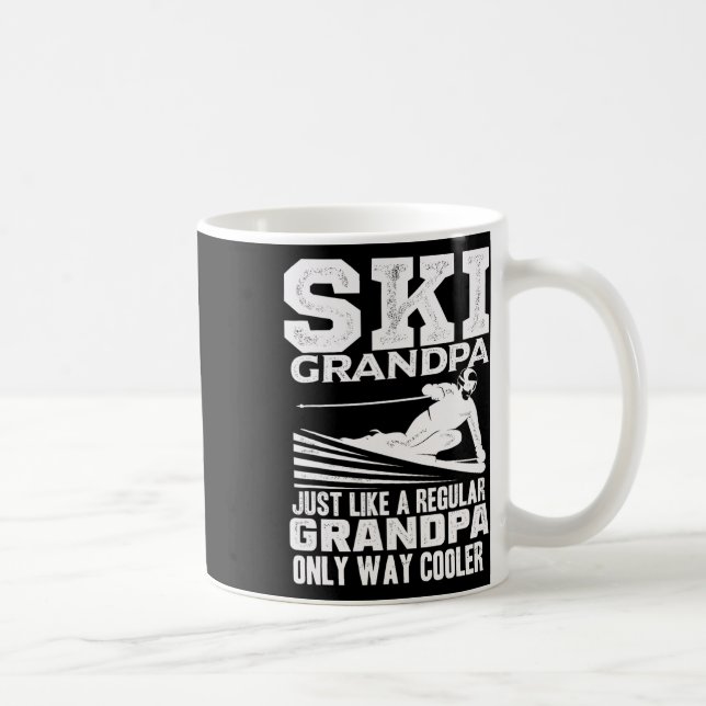 Rolig Skida Skidåkning Farfar Farbror Cool Citat  Kaffemugg (Höger)
