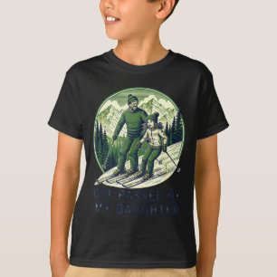 Rolig Skidåkning Med Dotter Dotter  T Shirt