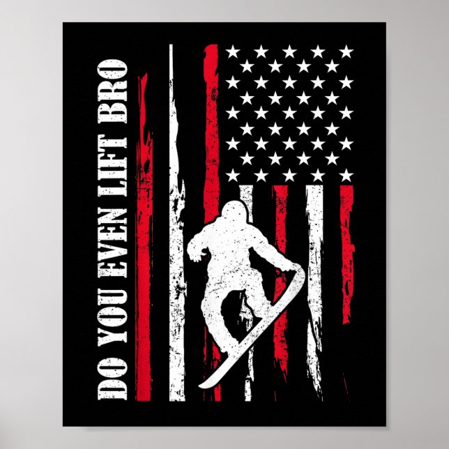 Rolig skidåkning snowboarddesign för män kvinnor poster (Framsidan)