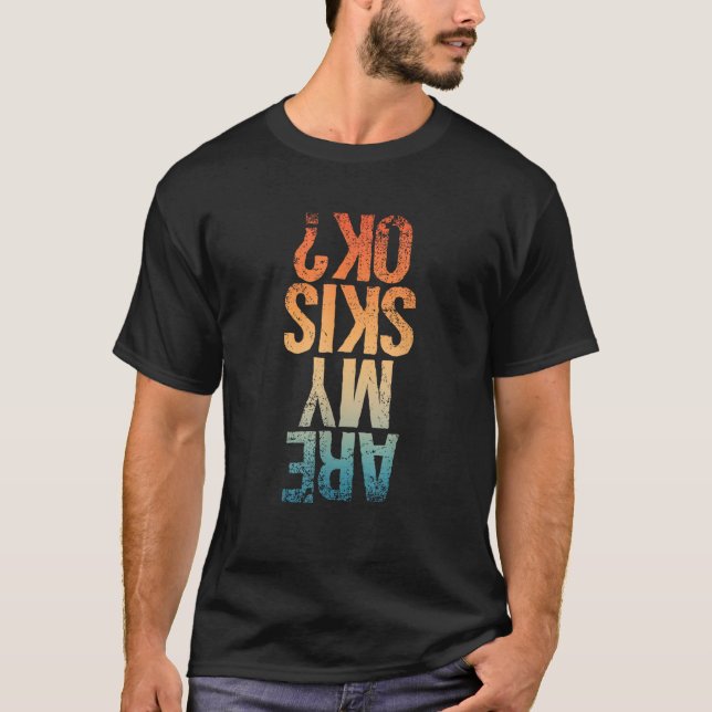 Rolig skiddesign för män kvinnor barn pojkar flick t shirt (Framsida)
