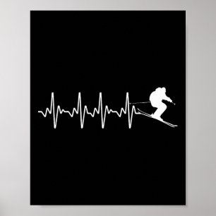 Rolig skiddesign för skidåkare män kvinnor barn sk poster