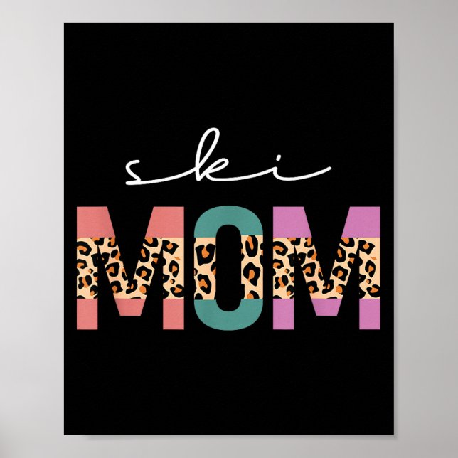Rolig skidmamma present skidåkare skidåkning mamma poster (Framsidan)