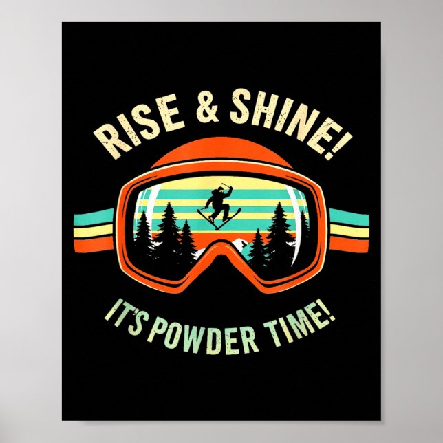 Rolig skidsport - upp &amp; lys! pulvertid! skidåk poster (Framsidan)