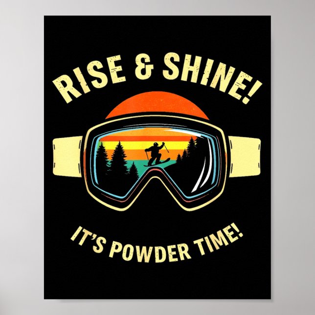 Rolig skidsport - upp &amp; lys! pulvertid! skidåk poster (Framsidan)