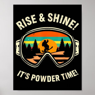 Rolig skidsport - upp & lys! pulvertid! skidor poster
