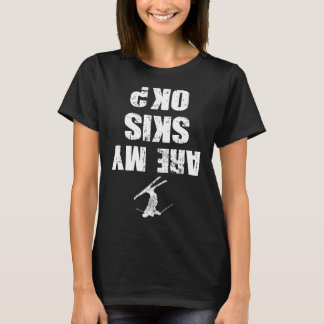 Rolig skidtröja slitna skidåkning vintersporter sk t shirt