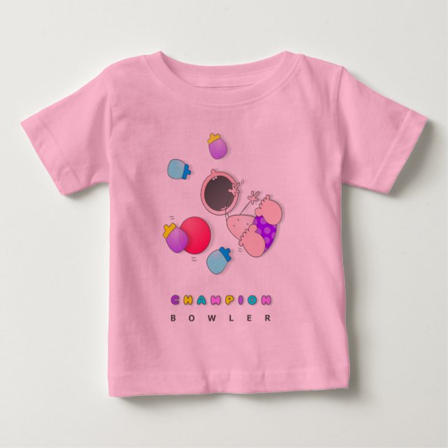 Rolig skjorta för bowlingbaby T Tröja (Framsida)