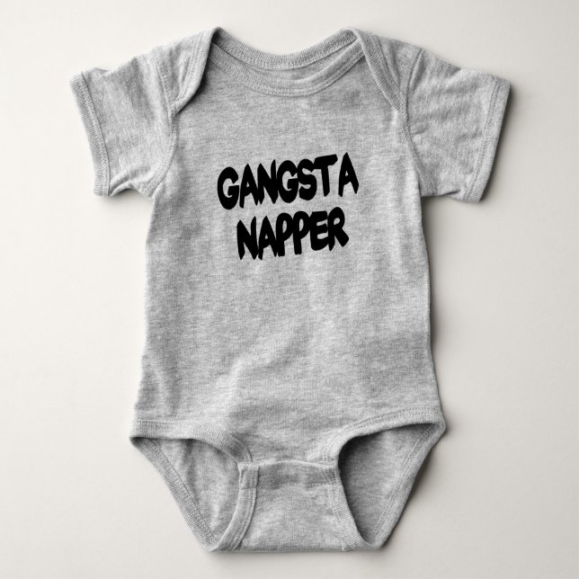 Rolig skjorta för Gangsta Napperbebis T Shirt (Framsida)