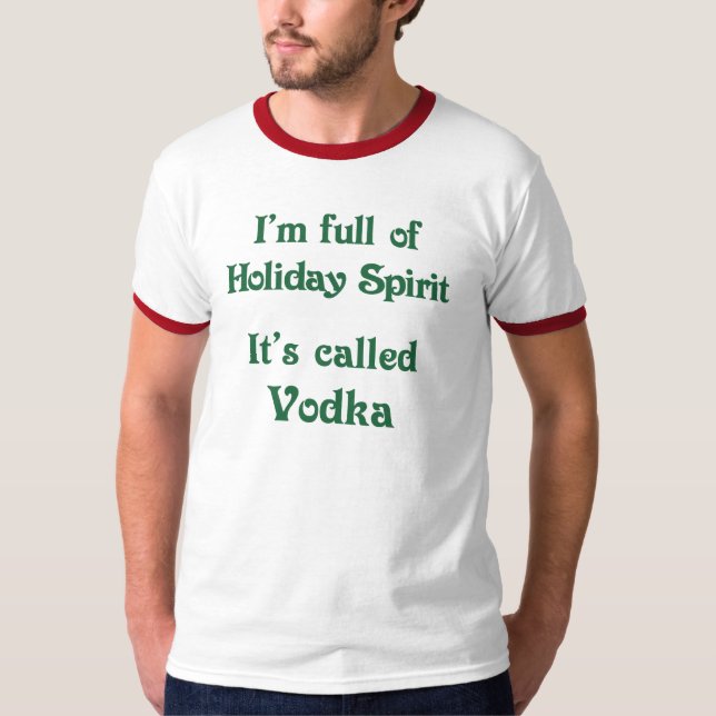 Rolig skjorta för helgdagandeVodka T-shirt (Framsida)