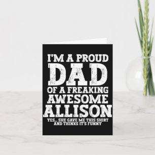 Rolig skojbror till Allison Personlig Namn Kort