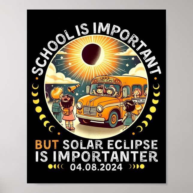 Rolig Skola Viktig Solförmörkelse Viktigare Poster (Framsidan)