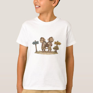 Rolig skola vs semester apor söt tillbaka till sko t shirt