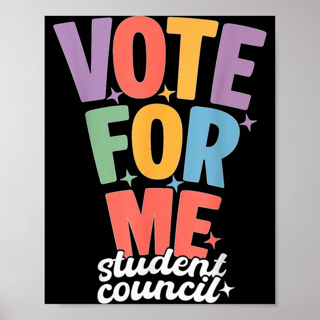 Rolig skoldagsvaldag Rösta på mig Elevråd Poster (Framsidan)