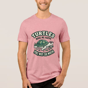 Rolig Sköldpadda Gör Mig Glad Vintage T Shirt