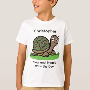 Rolig Sköldpadda Långsam Och Stabil Anpassat Namn T Shirt