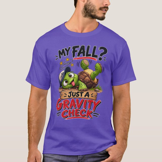 Rolig Sköldpadda T-Shirt – Mitt Fall? Bara en Grav (Framsida)