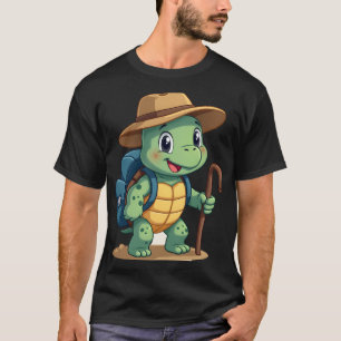 Rolig Sköldpadda Vandring Grafisk Camping Älskare  T Shirt