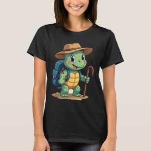 Rolig Sköldpadda Vandring Grafisk Camping Älskare T Shirt