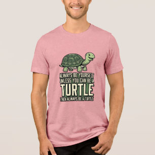 Rolig Sköldpadda Var Själv Vintage T-Shirt Design_