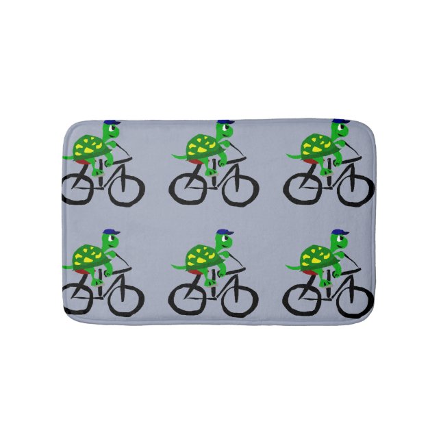 Rolig sköldpaddaridningcykel badrumsmatta (Framsidan)