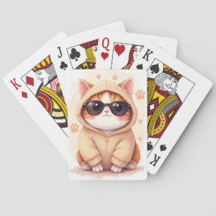 Rolig skotsk fold kawaii katt casinokort