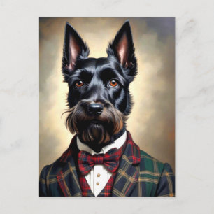 Rolig skotsk terrier hund vykort