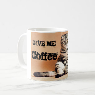 Rolig skotsk veckkattsitta kaffemugg