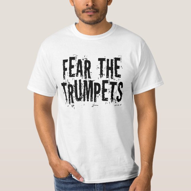 Rolig skräck trumpetgåvan t shirt (Framsida)