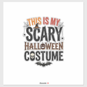 Rolig Skräckinjagande Halloween-kostym Vintage T-S Klistermärken