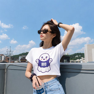 Rolig Skräckinjagande Spökillustration Design T Shirt