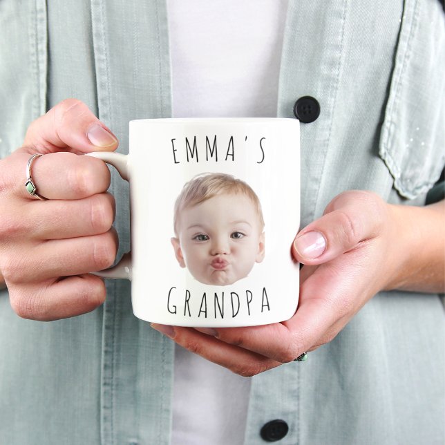 Rolig skräddarsydd babys ansikte fotomugg mugg (Skapare uppladdad)