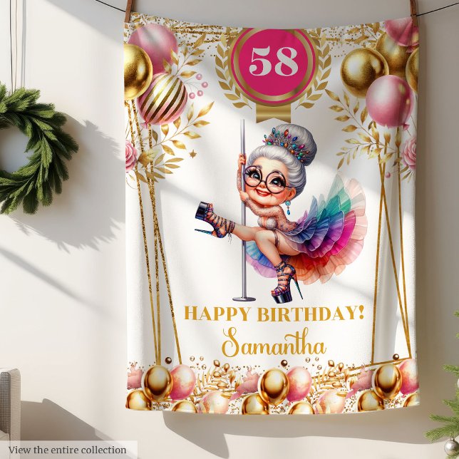 Rolig skräddarsydd filt mormor födelsedagspresent (Custom Funny Blanket Grandmother Birthday Gift)