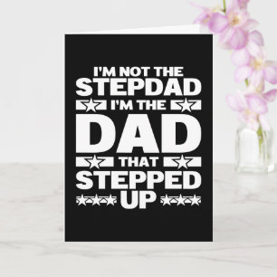 Rolig skräddarsydd pappa som tog steget bonuspappa kort