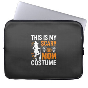 Rolig skrämmande mammas kostym Halloween häxa Laptop Fodral