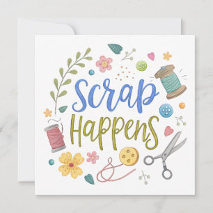 Rolig skräp händer Quilt & Sy Crafters Makers Julkort