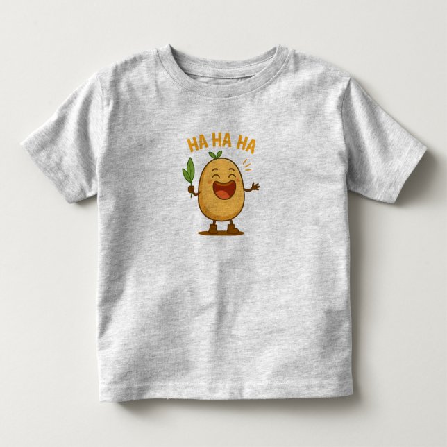 Rolig Skrattande Potatis Småbarns T-Shirt (Framsida)