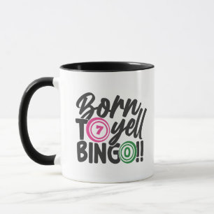 Rolig skrik Bingo-ord konst Mugg