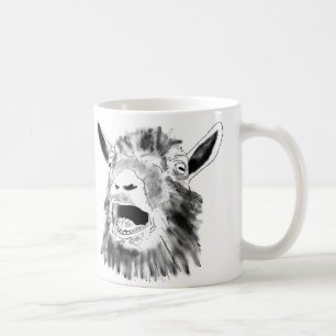 Rolig Skrikande Getteckning Särpräglad Djurkonst Kaffemugg